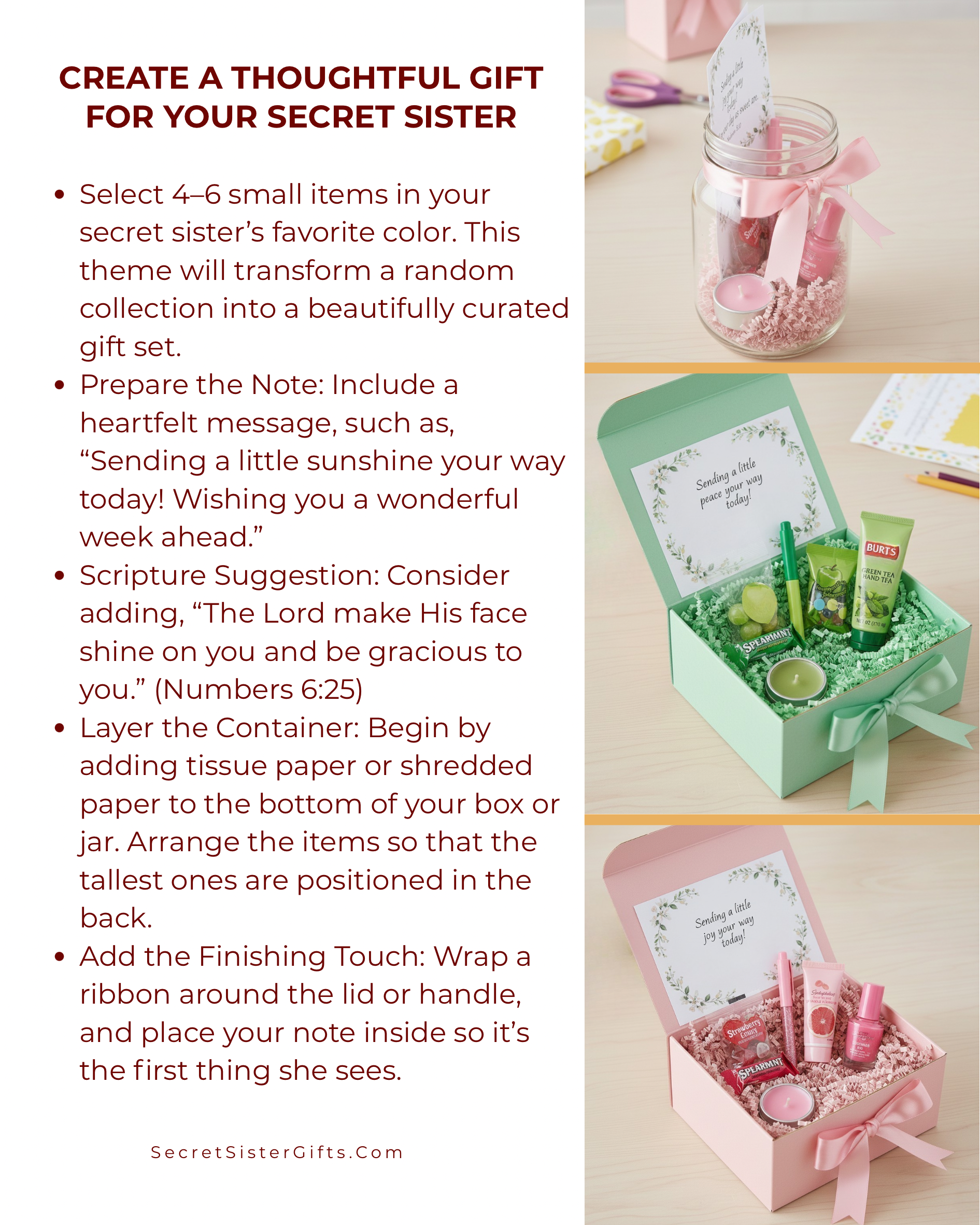 DIY Color Themed Gift Sets for Secret Sisters