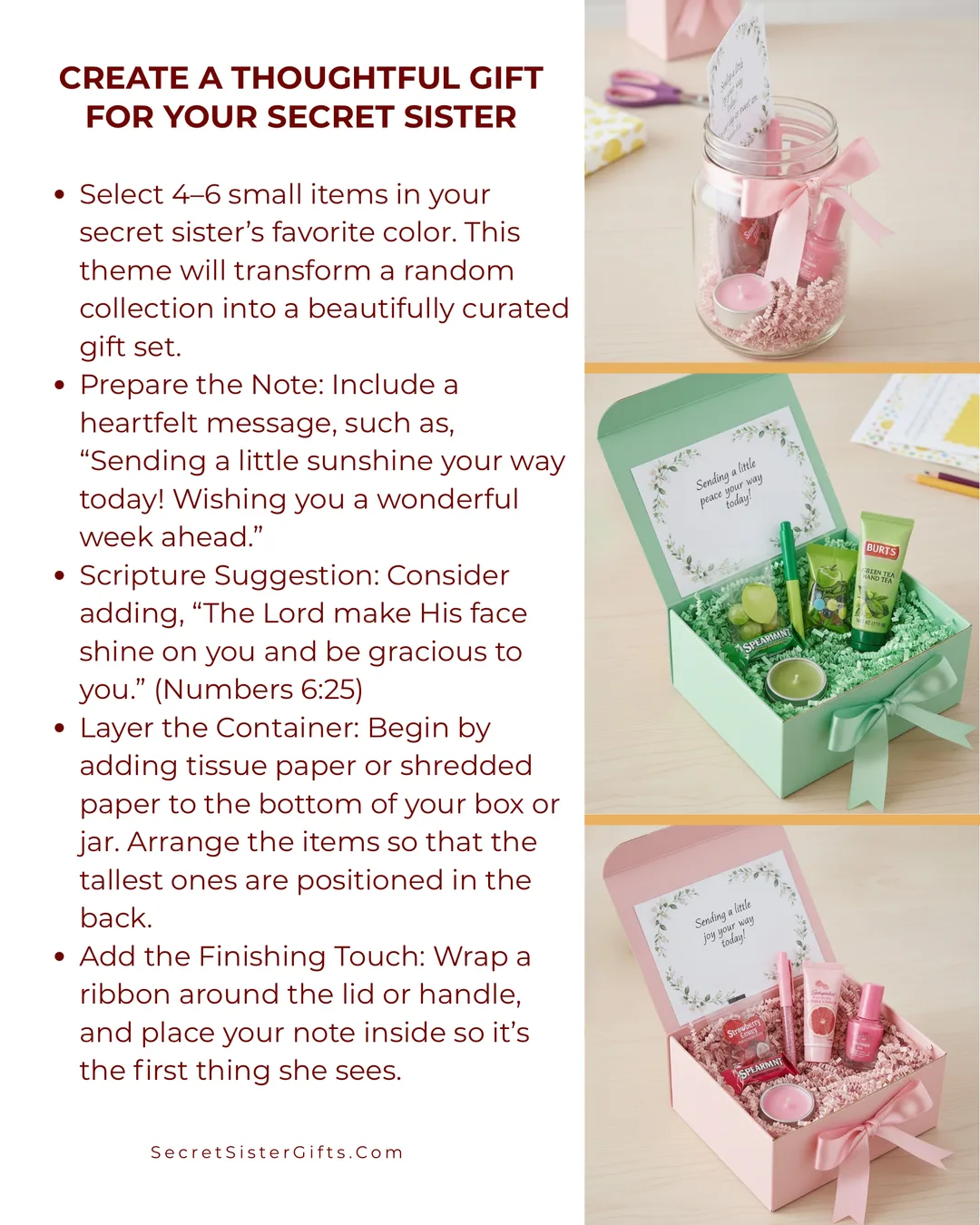 DIY Color Themed Gift Sets for Secret Sisters