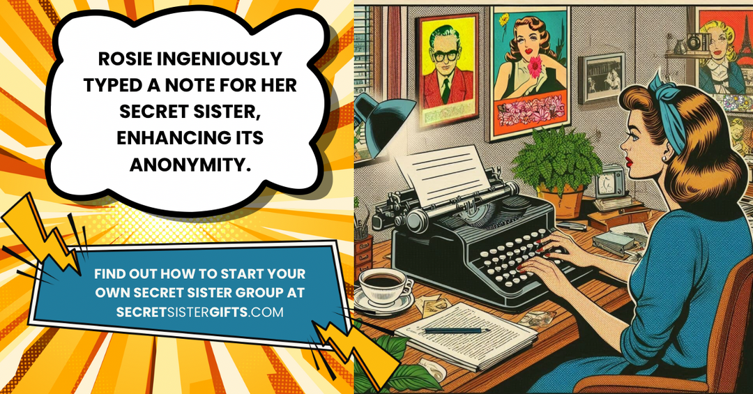 Start your own Secret Sister group. Comic strip.