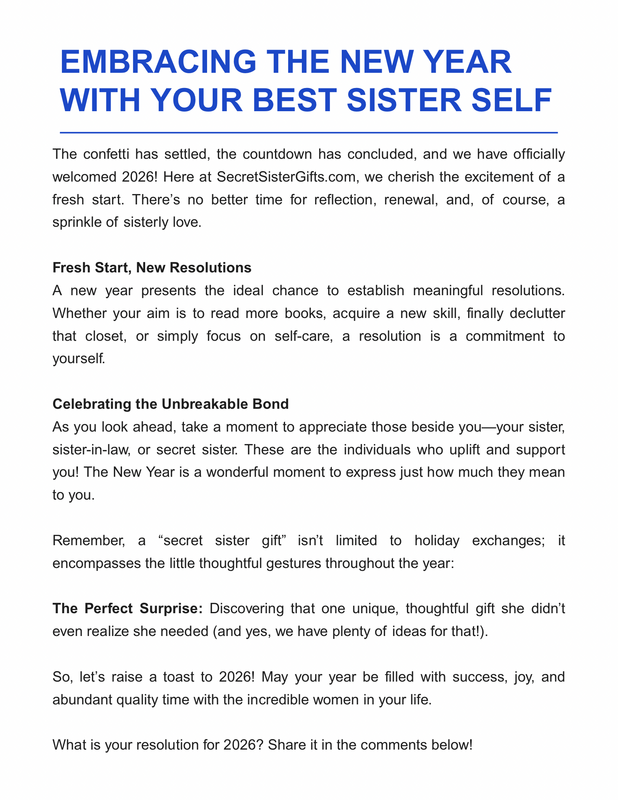 Embracing the New Year with Your Best Sister Self