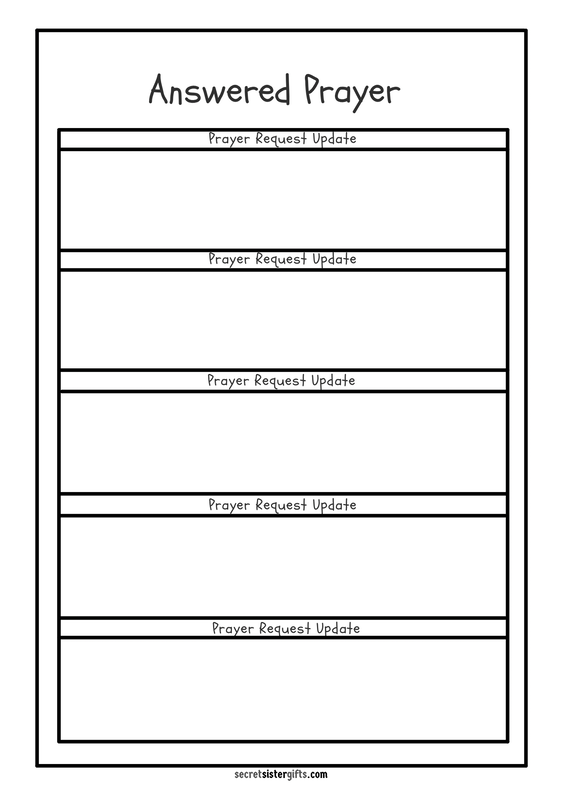 Answered Prayers Printable Sheet