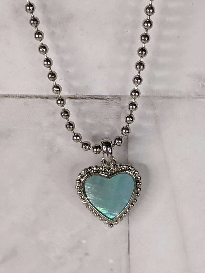 Mother of Pearl Heart Necklace